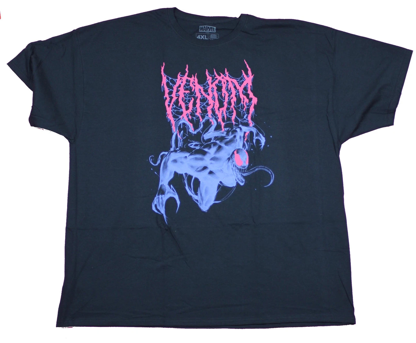 Venom Mens T-Shirt- Dangling Negative Style Image Under Name