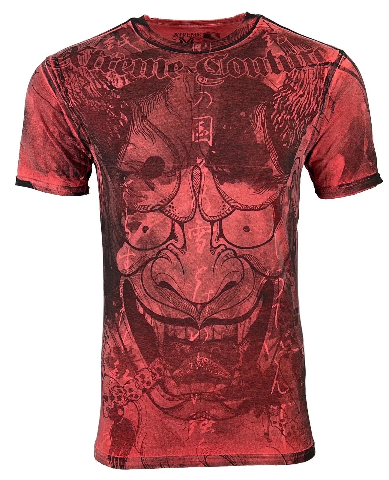 Xtreme Couture By Affliction Men's T-Shirt ATOMIC Red Skull Biker S-5XL