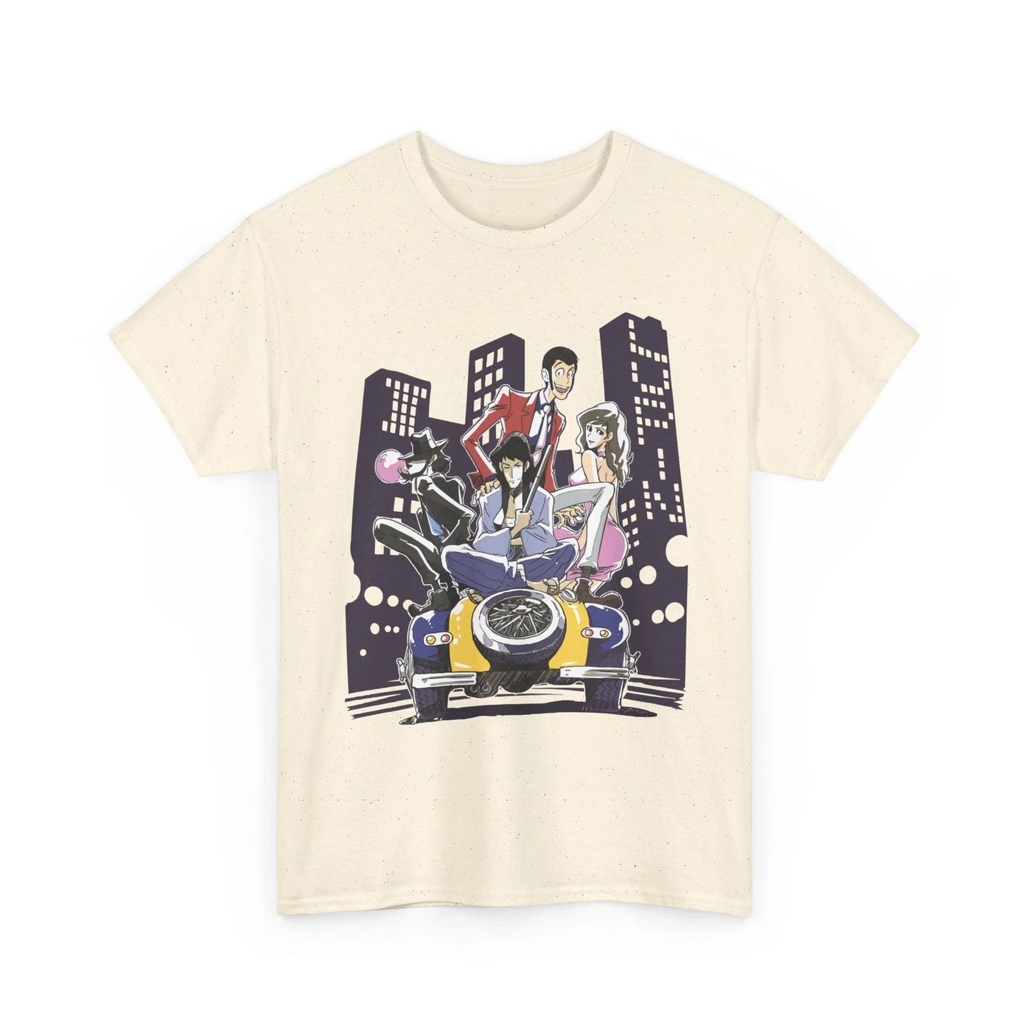 T-shirt Lupin the Third with Jigen, Goemon and Fujiko 100% cotton S-XL unisex