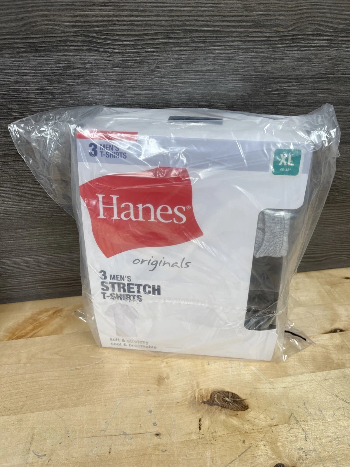 3 Pack Hanes Men's Stretch T-Shirts Cool And Breathable Size XL New