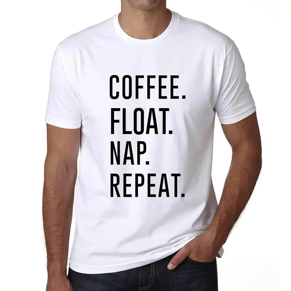 ULTRABASIC men's t-shirt coffee float nap repetition coffee float nap