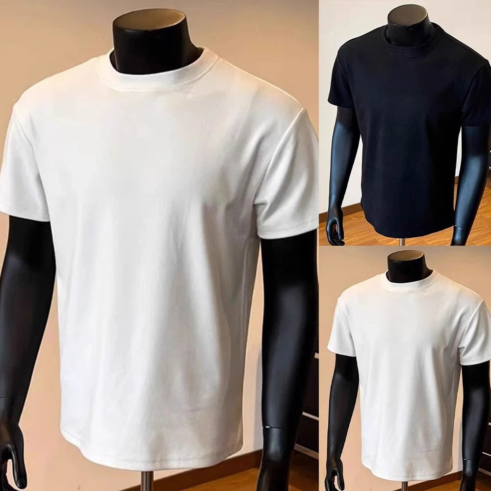 Men Slim T-Shirt Casual Pullover Slim Fit Design Regular Length Base Layer