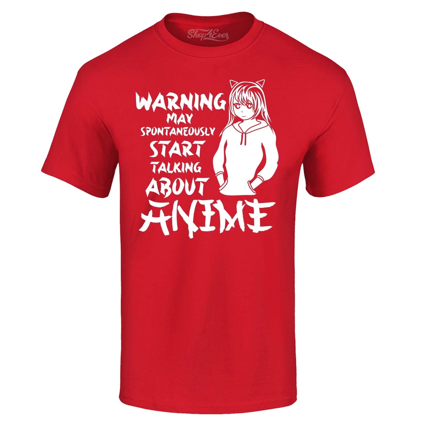 Warning May Start Talking About Anime T-shirt Anime Shirts