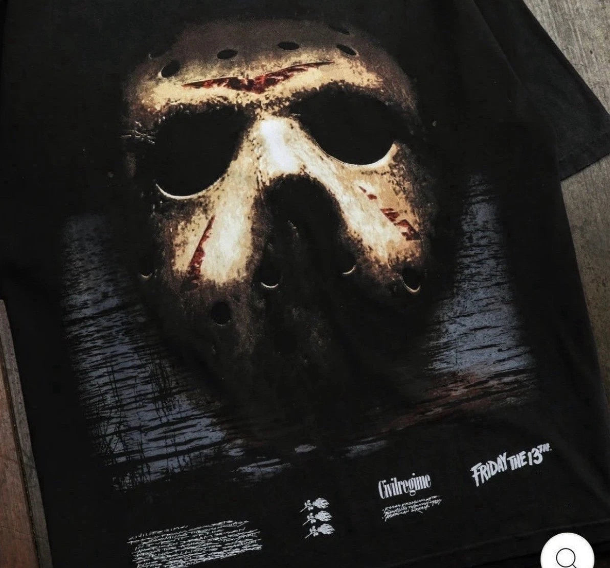 Civil Regime x Darc Sport Jason Oversized Tee Size LARGE Friday the 13th