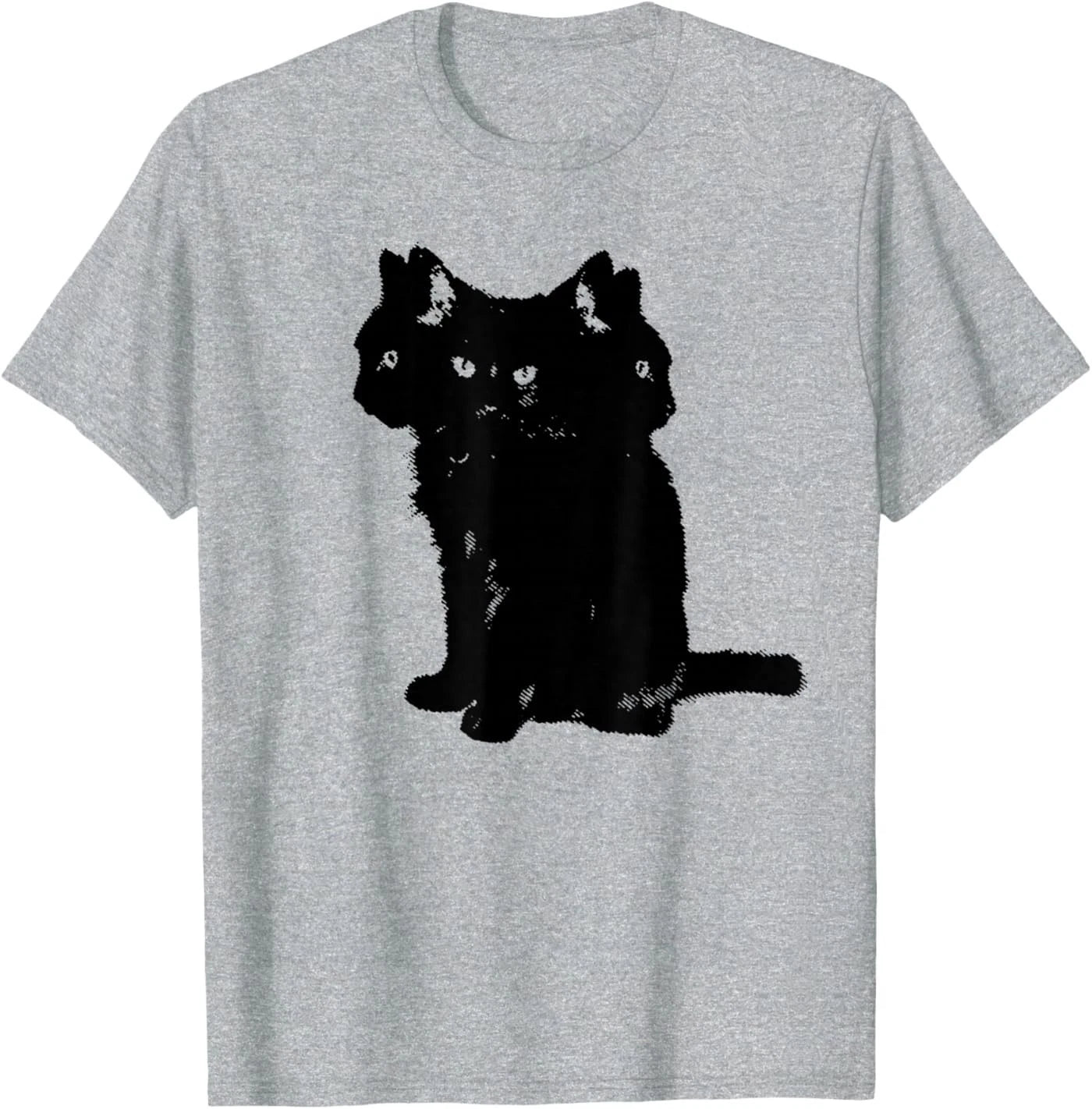 Three Headed Cat Cerberus Kitty Retro Aesthetic T-Shirt