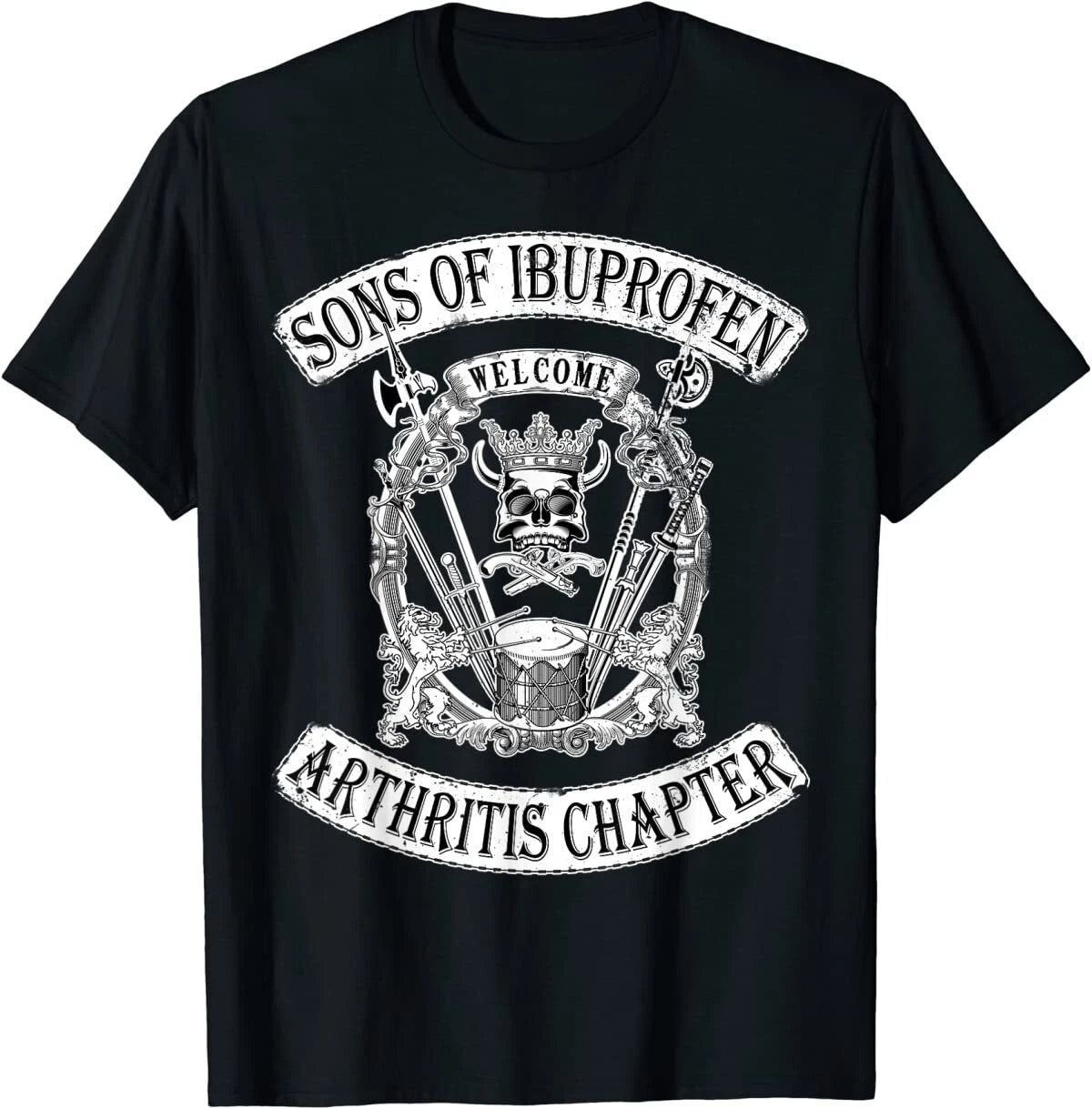 Sons of Ibuprofen Arthritis Chapter Funny Old Biker T-Shirt T-Shirt