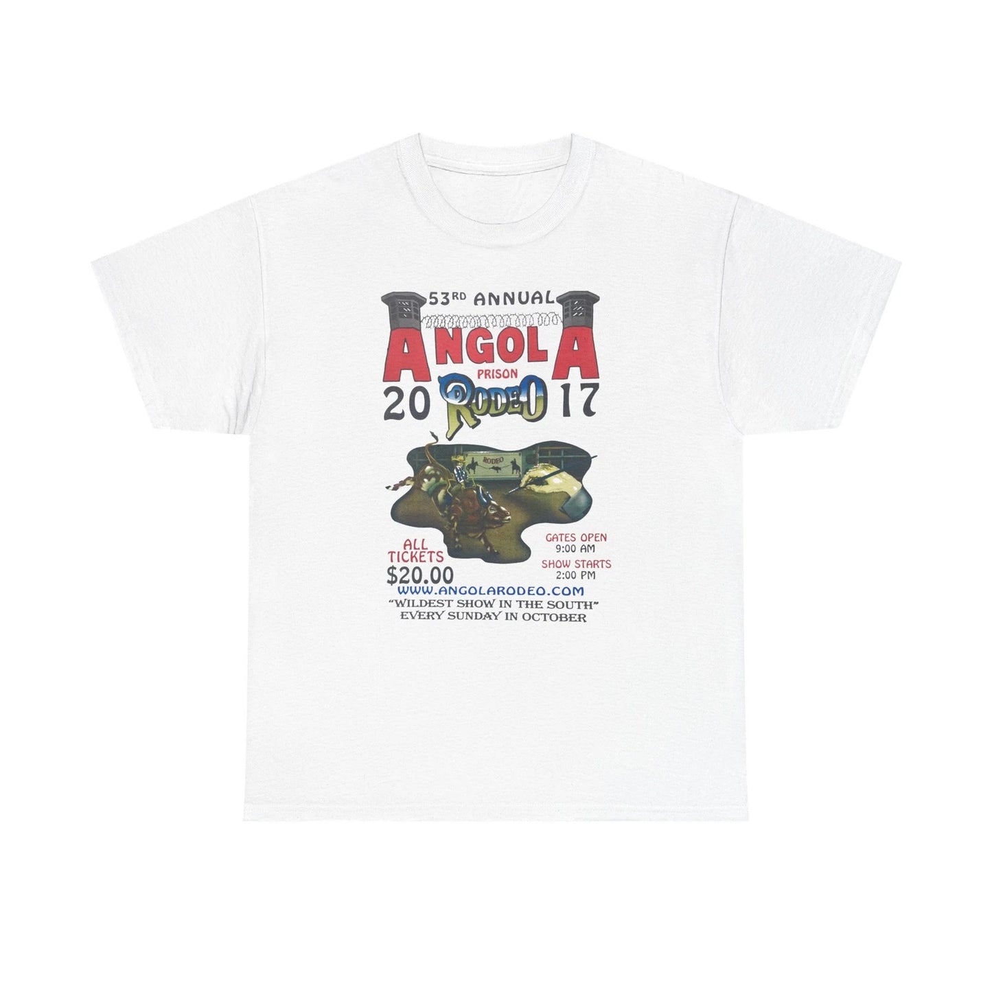 Retro Angola Prison Rodeo Unisex T-Shirt, 2017 Gift Vintage Western Cowboy