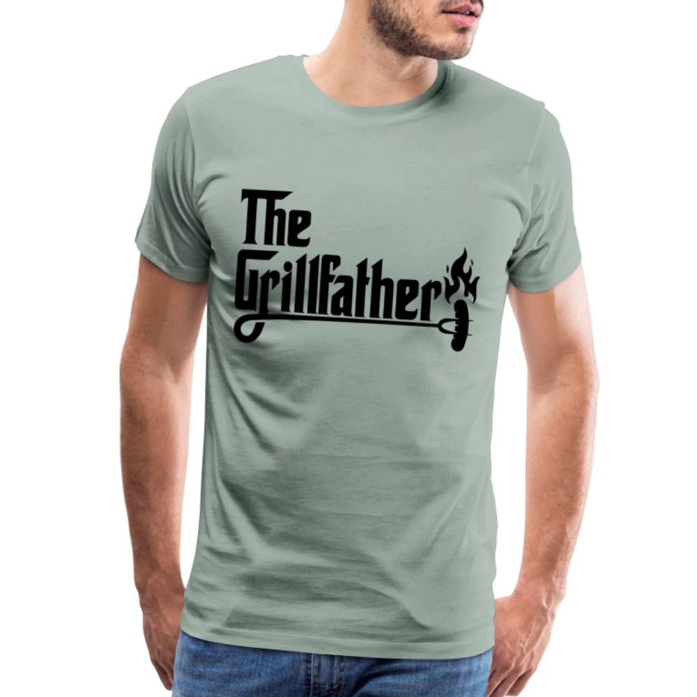 The Grillfather Men's Premium T-Shirt (BBQ Grilling Dad)
