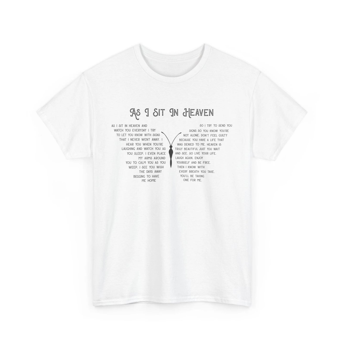 As i sit in heaven - Oversized Butterfly Graphic Tee Women’s Aesthetic Boho