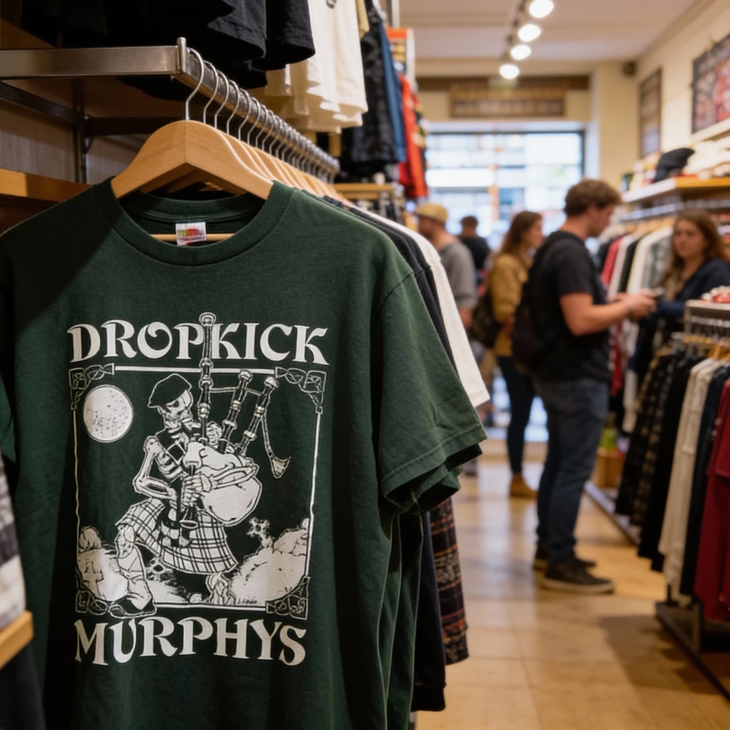 90s Dropkick Murphys Band Short Sleeve Forest Green T shirt Unisex S-5XL