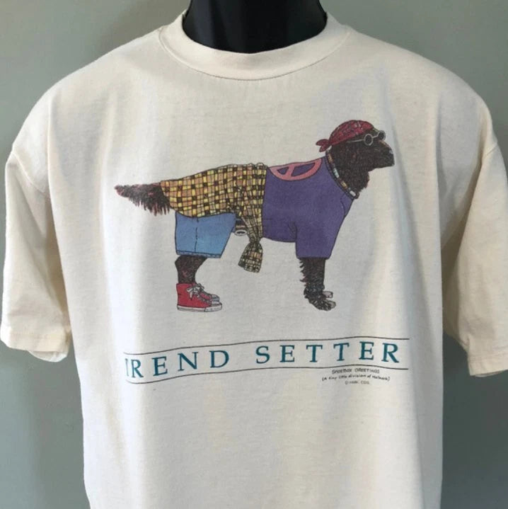 80 Hippie Dog Trend Setter Shirt Peace Love Music tee