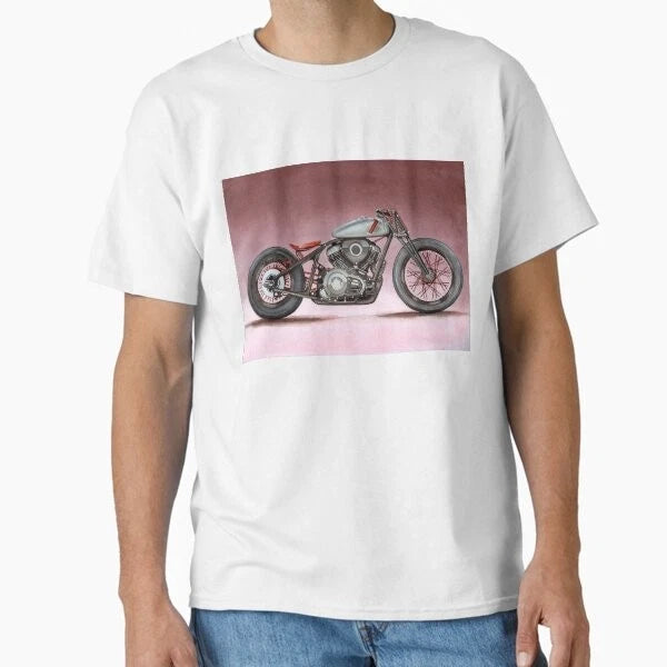 A custom motorcycle on a red background New Made Australia T-Shirt S-2XL