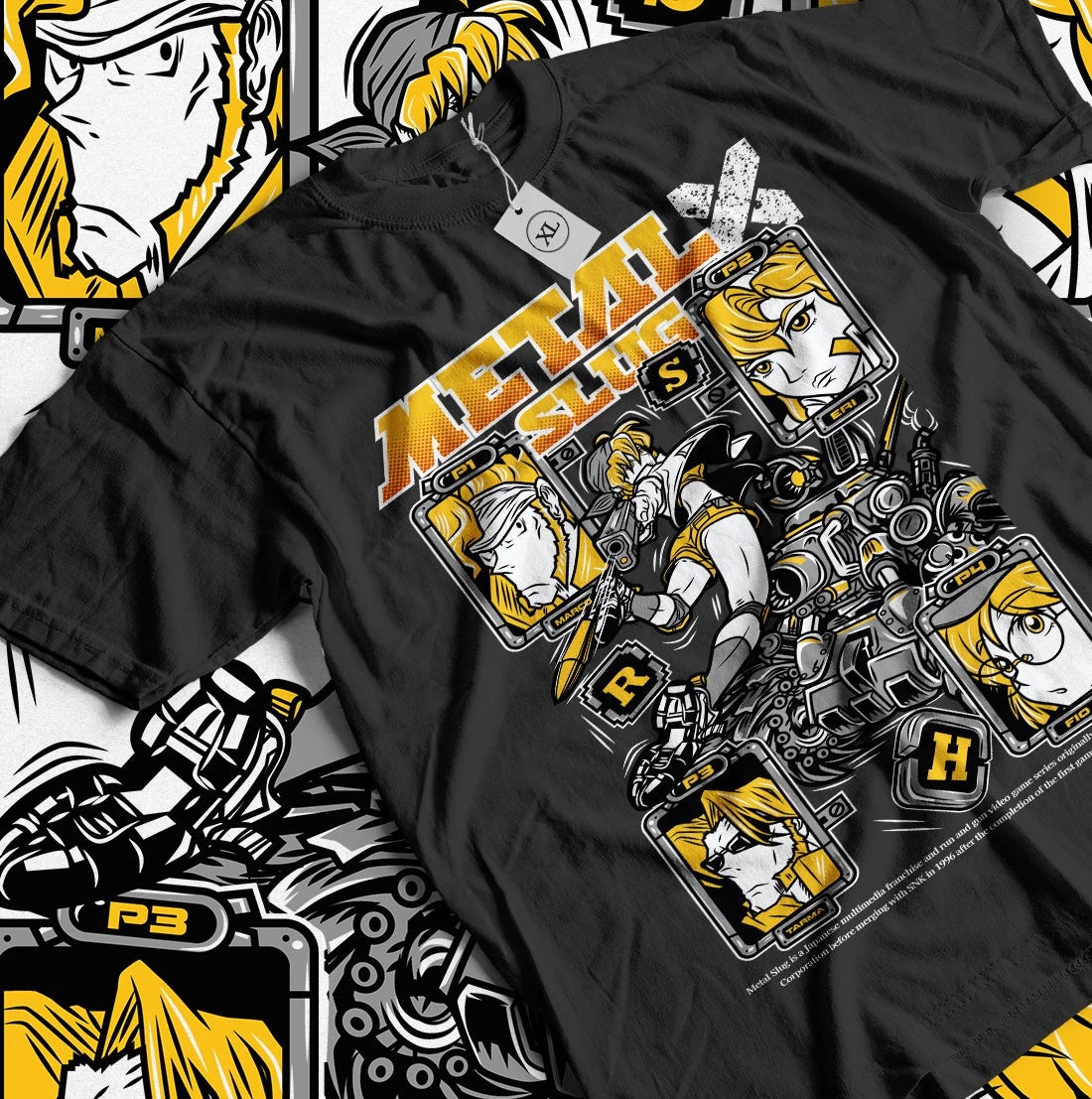 Metal Slug inspired T-shirt Horror Anime Gift Tee Retro gaming shirt All Size