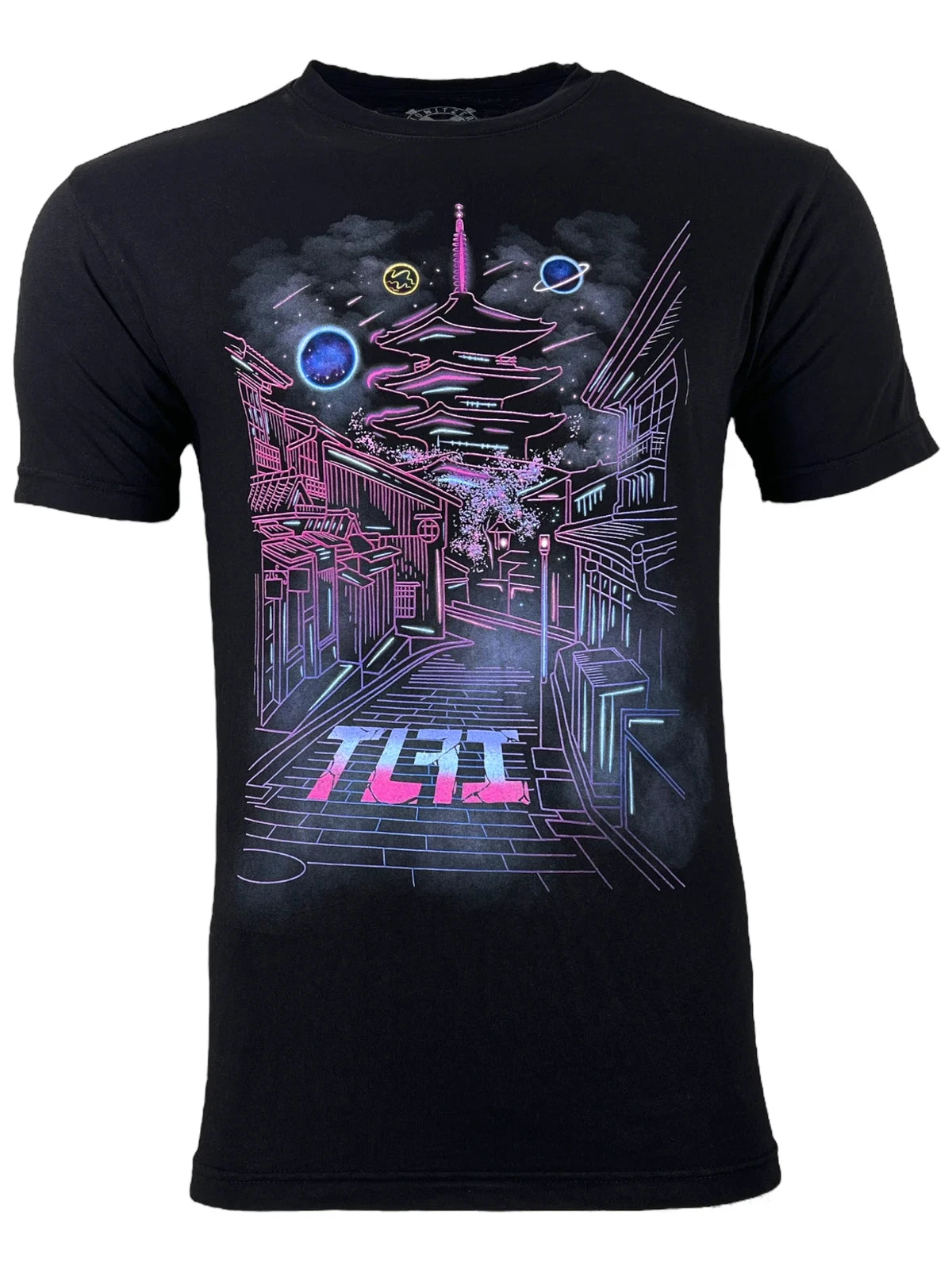 TLFI Men' T-shirt Dark Night Regular Fit Crew neck S-4XL