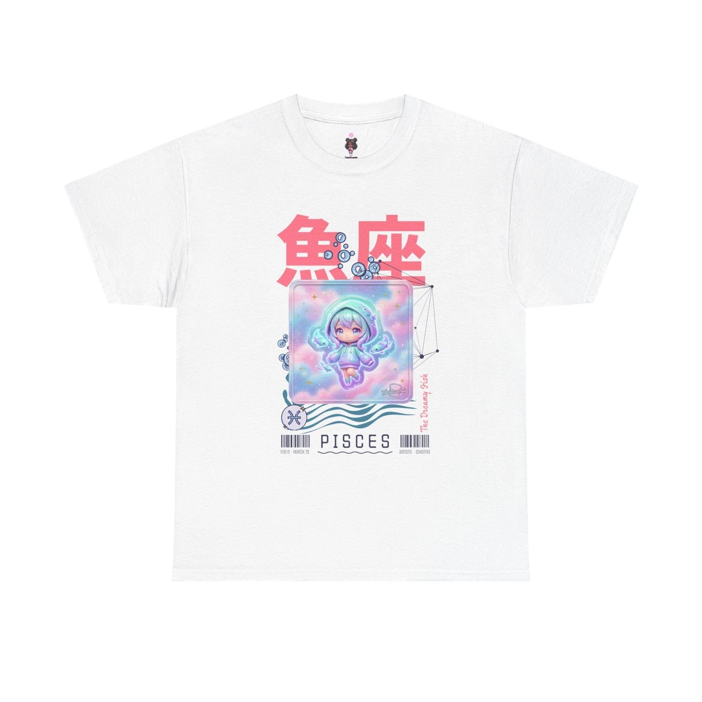 Kawaii Pisces Zodiac Tee | Cute Astro Fish Graphic Shirt