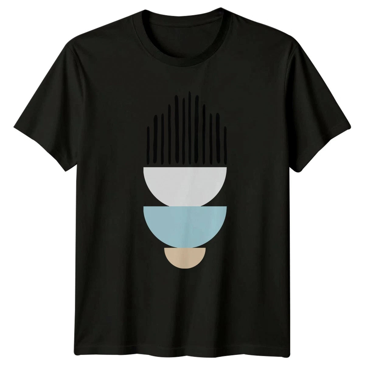 Abstract Geometric Shapes T-Shirt Mid Century Modern Art Gift For Him And Her