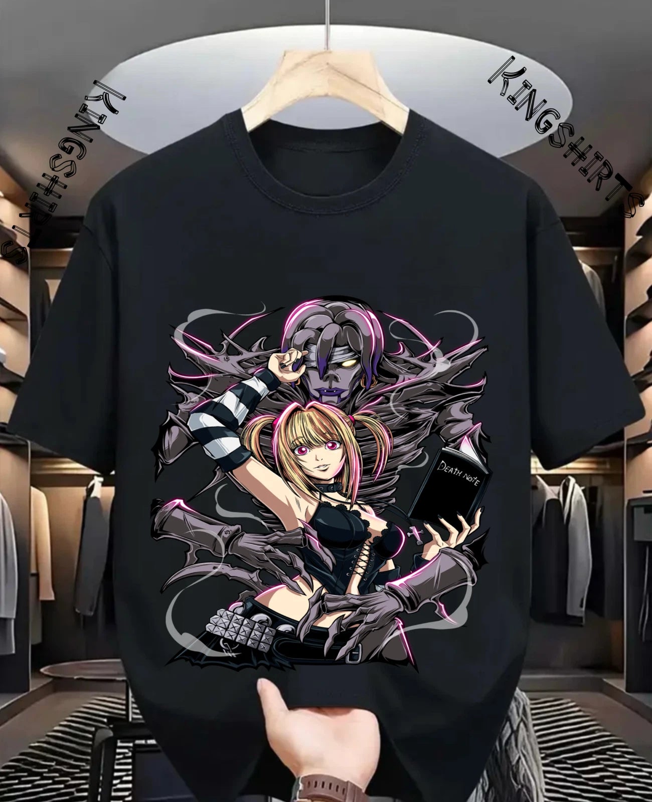 Death Note Misa Amane T- Shirt Manga Anime Black T- Shirt Size S to 5XL