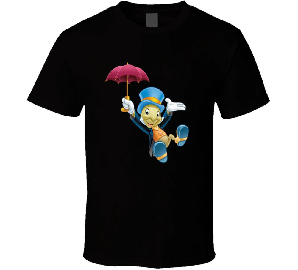 Jiminy Cricket Pinochio Cartoon Characters T Shirt