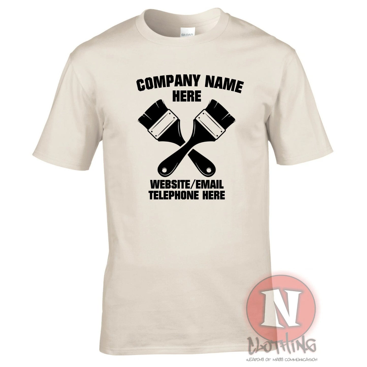 Decorators house painters t-shirt custom personalise your company details