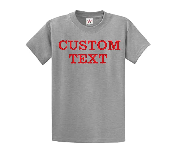 Custom Embroidered T-Shirt | Unisex Cotton | Personalised Text or Logo Gift