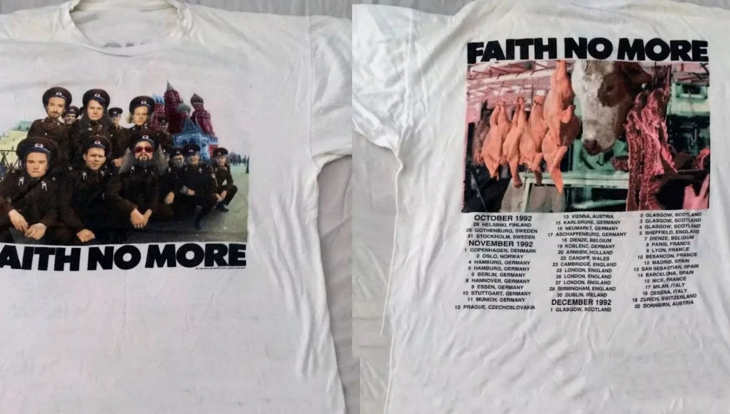 Faith No More 1992 Reprinted Double-Sided Black All Size T-Shirt Unisex TMB4284