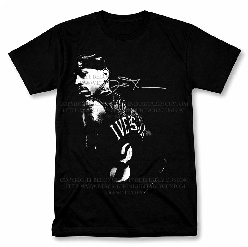 Allen Iverson 90's Graphic T Shirt Vintage Style Basketball Fan Tee
