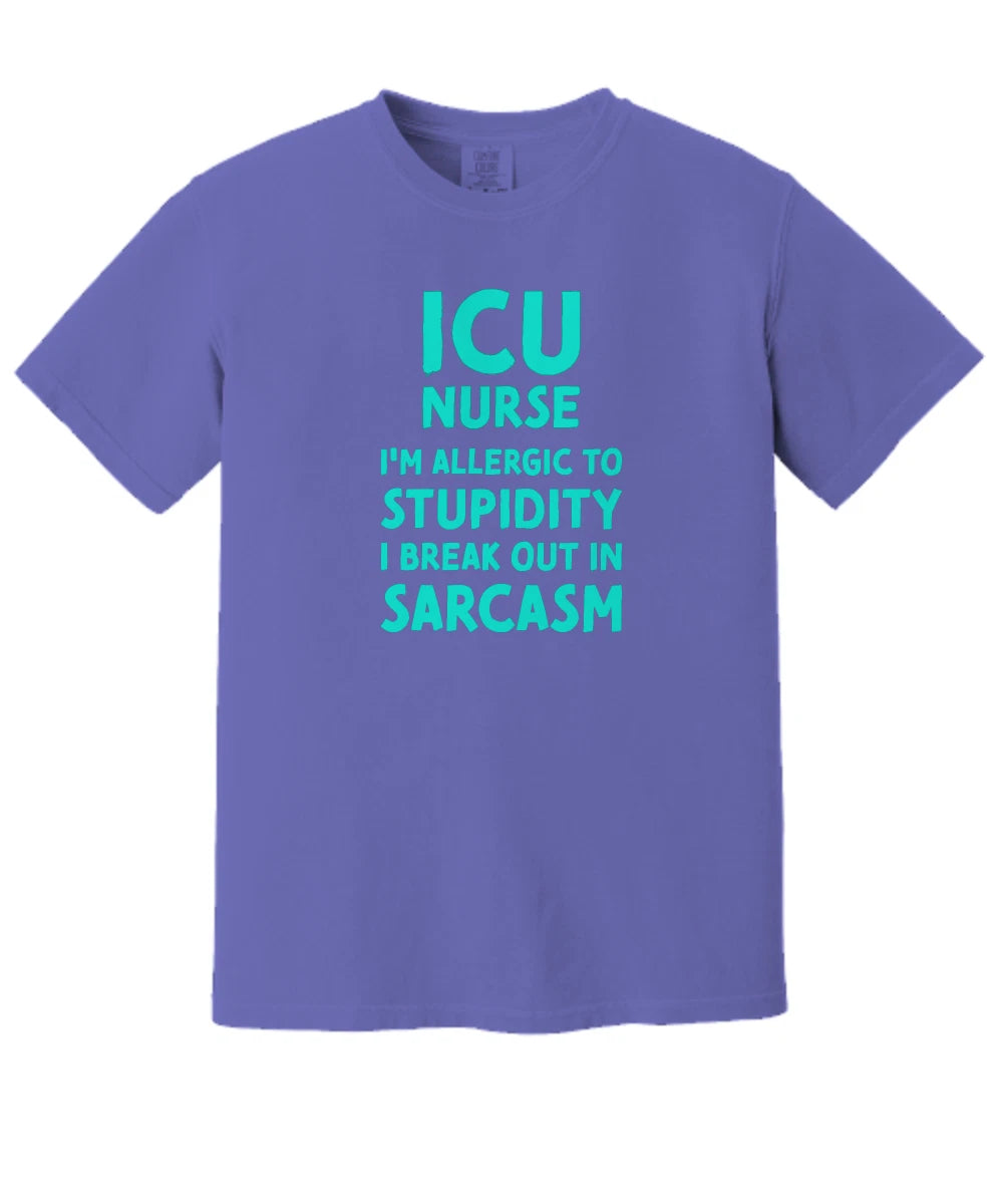 ICU Nurse Shirt Intensive Care Unit Nursing T-Shirt Funny Gift ER Trauma Staff