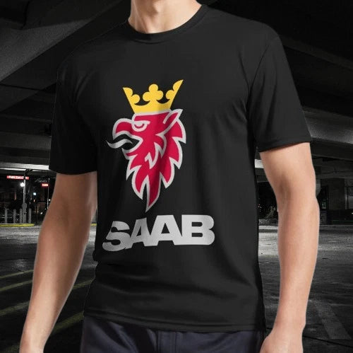 Saab logo products Classic Active Logo T-Shirt Funny Size Mode American T-shirt