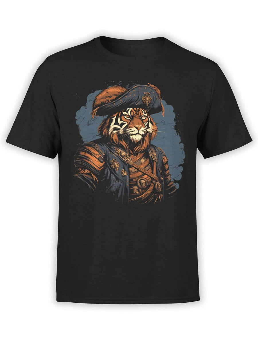 FANTUCCI Unisex Cool T-Shirts | Tiger Pirate T-Shirt | 100% Cotton