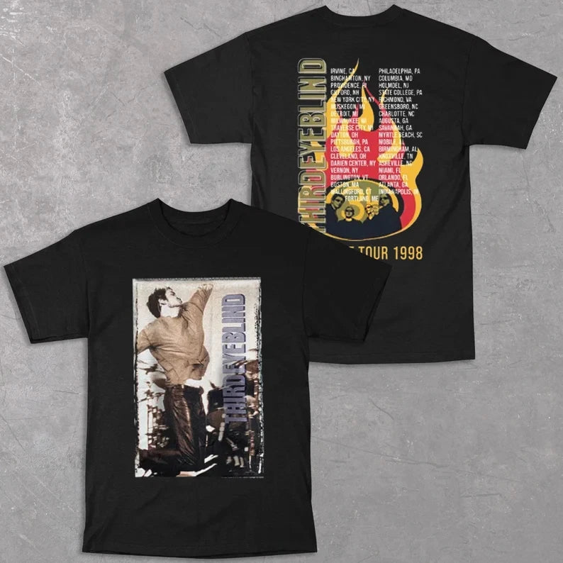 Vintage Style 90's Third Eye Blind Bonfire Tour Rock Band Unisex T-Shirt