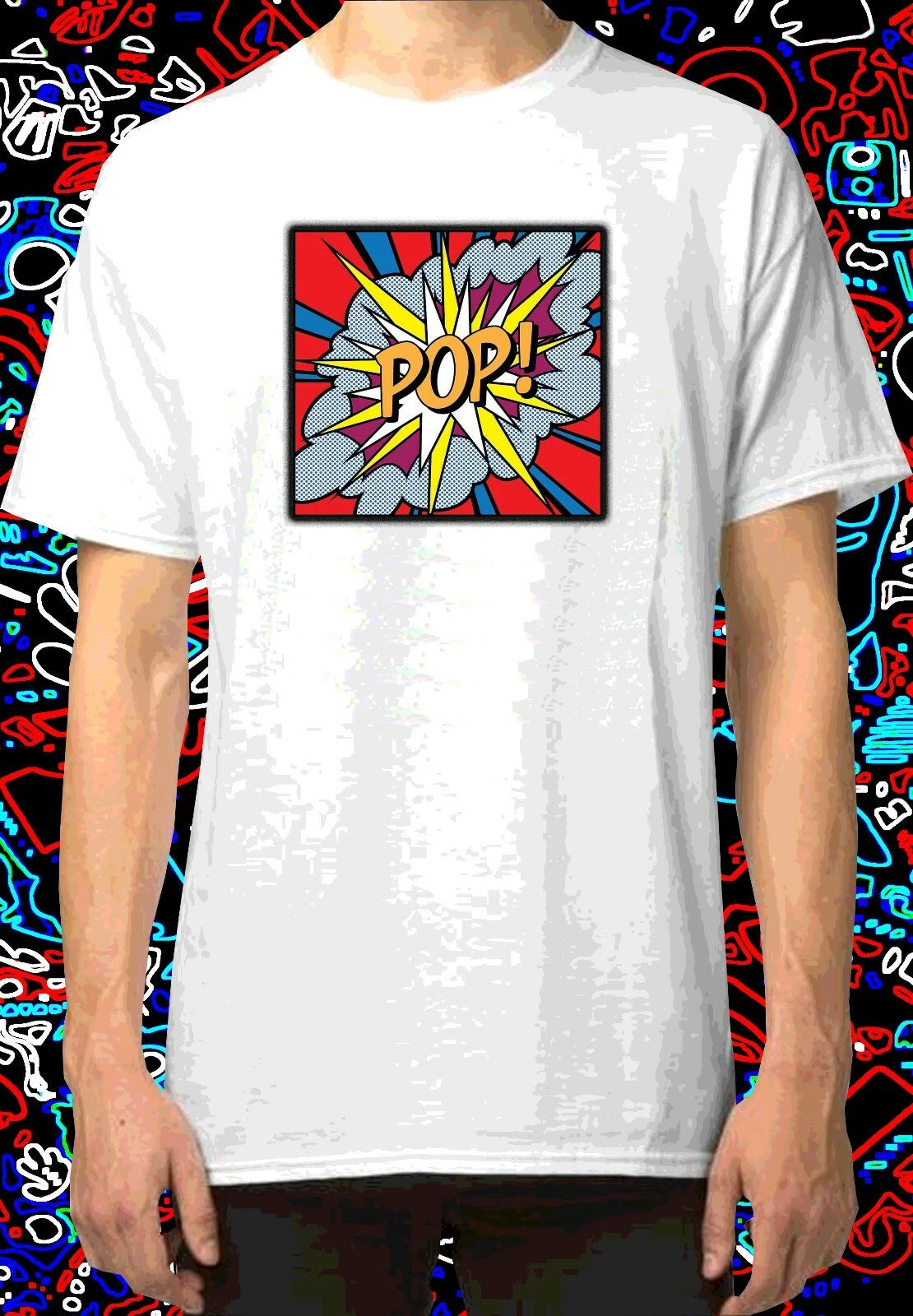 Pop Art Rock Punk Retro cult Lichtenstein Comic T Shirt INISHED Productions