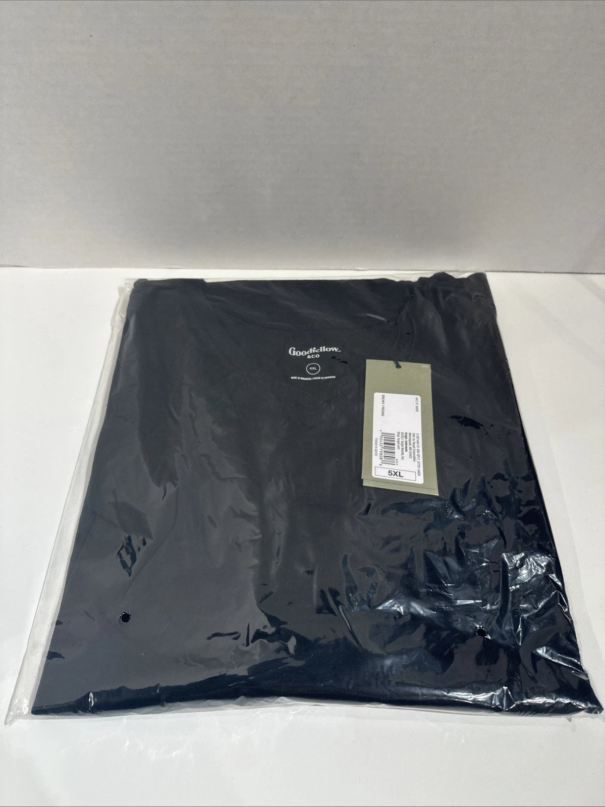 5XL-Tall T-Shirt Every Wear Tee Goodfellow & Co. V Neck Short Sleeve Black- Soft