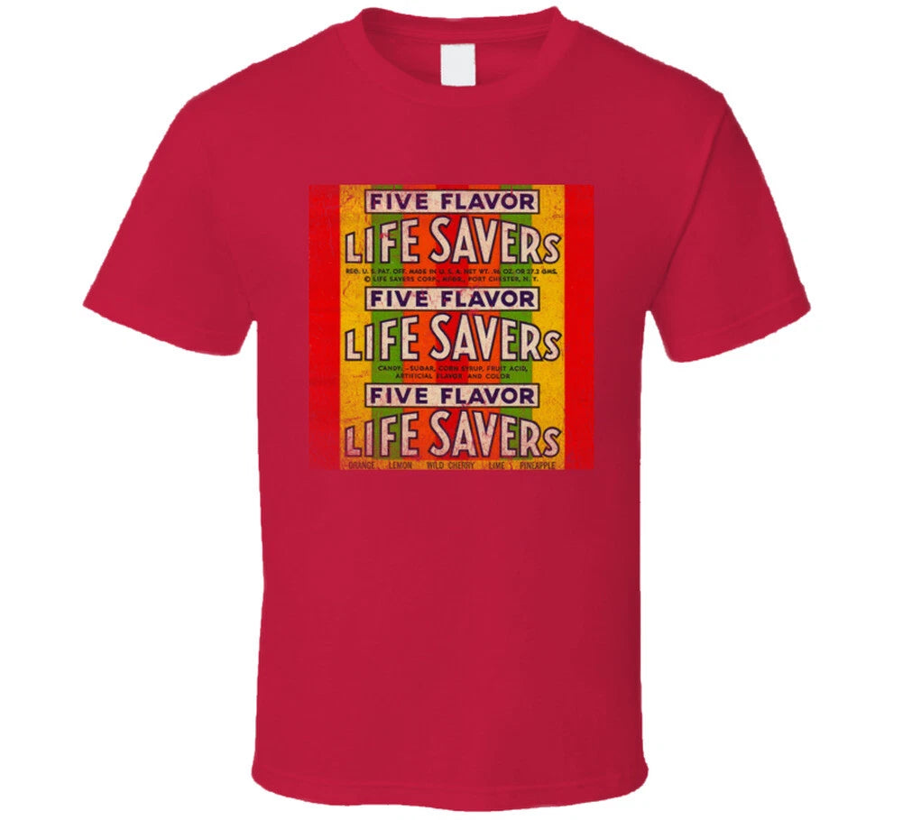 Five Flavor Life Savers Candy Retro Look T Shirt