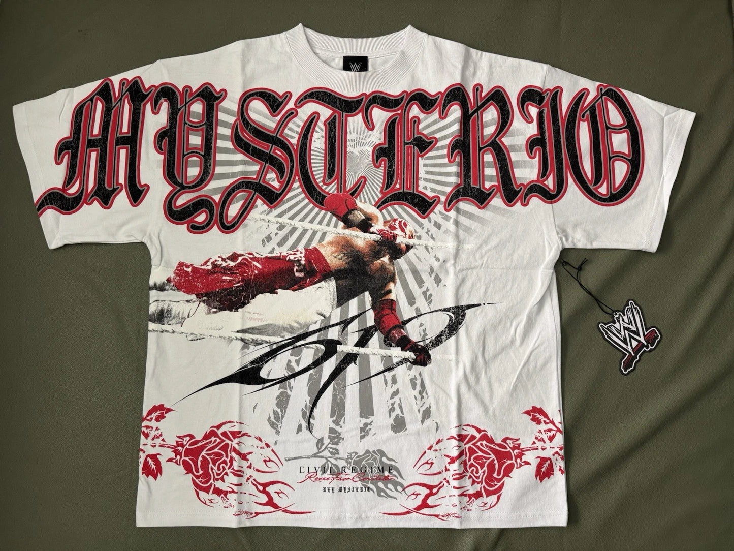 Civil Regime Rey Mysterio 619 199X Oversized Shirt in White Size L