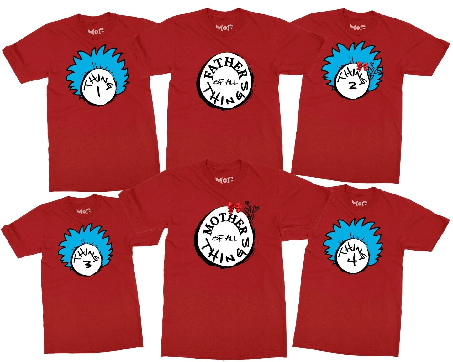 Custom Thing T-shirts Family & Friends Matching Group Shirts Personalised Gifts
