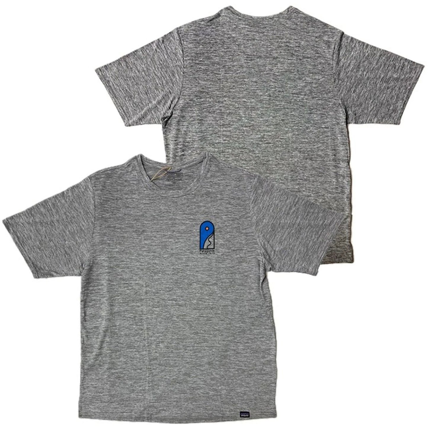 Patagonia Mens Capilene Cool Daily Graphic S/S T-shirt Lands - Feather Grey