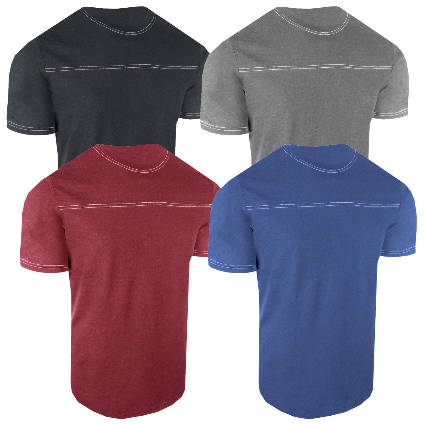 Advanced T- Shirt Highlighted Seams Mens Short Sleeve Stretch Golf Slim Fit