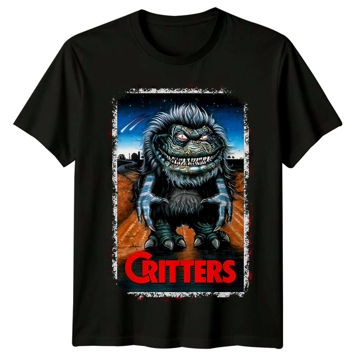Critters (1986) Movie Poster Inspired T-Shirt Retro 80s Tee Unisex