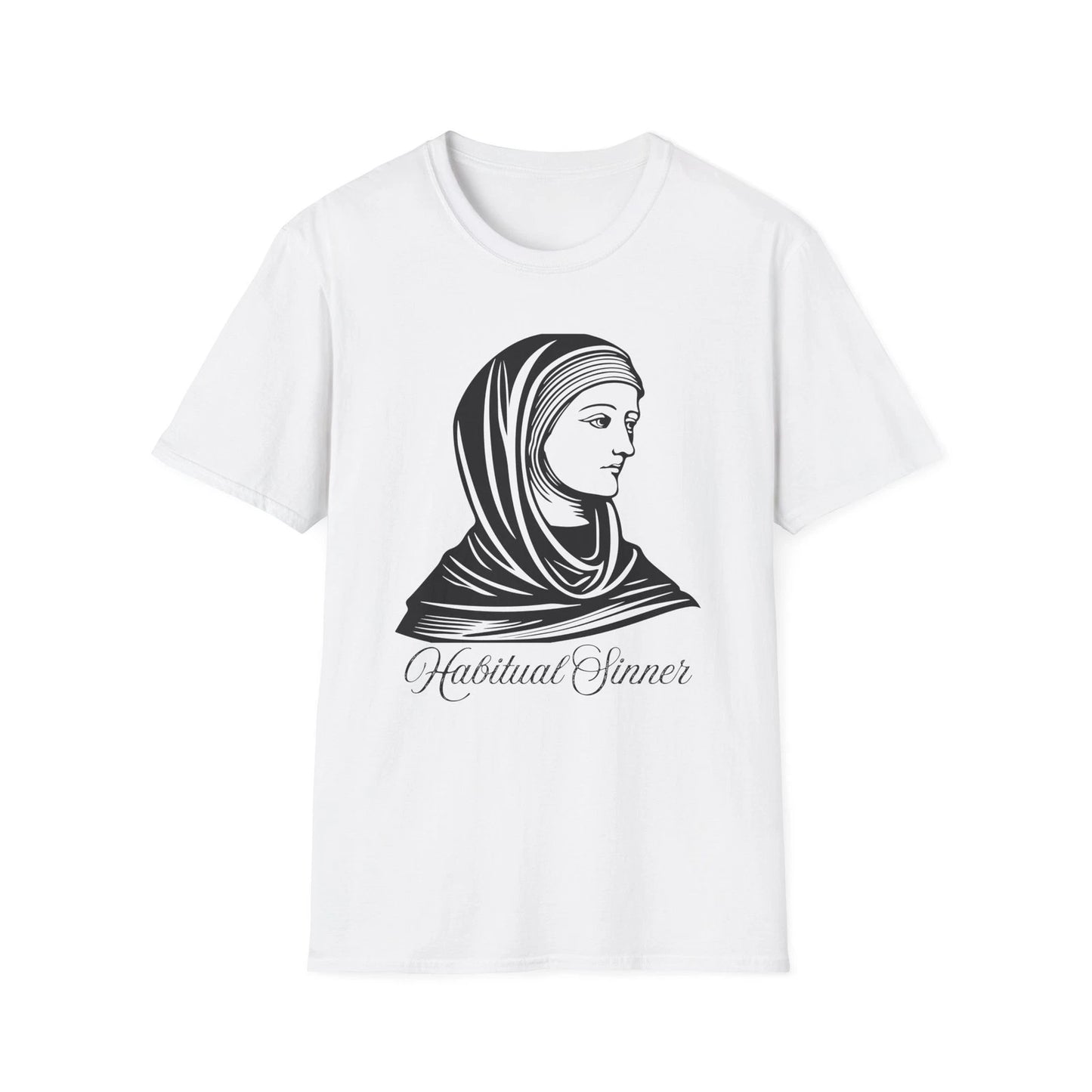 Habitual Sinner Unisex Graphic Softstyle T-Shirt, Gift for Creative Souls