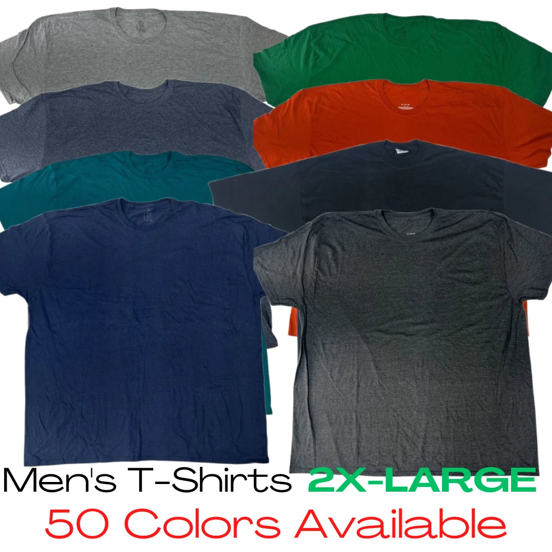 MEN'S SHORT SLEEVE TEE BIG AND TALL 2XL BLANK COTTON T SHIRTS HIGH QUALITY ✔️✔️