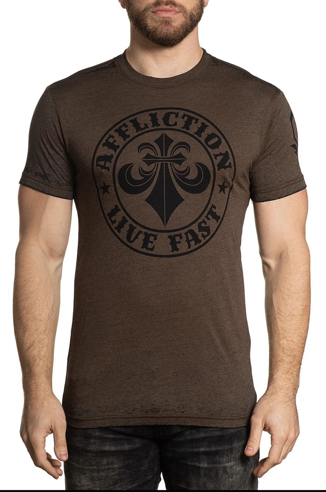 AFFLICTION Men's T-Shirt DIVIO Tee Black Label Biker