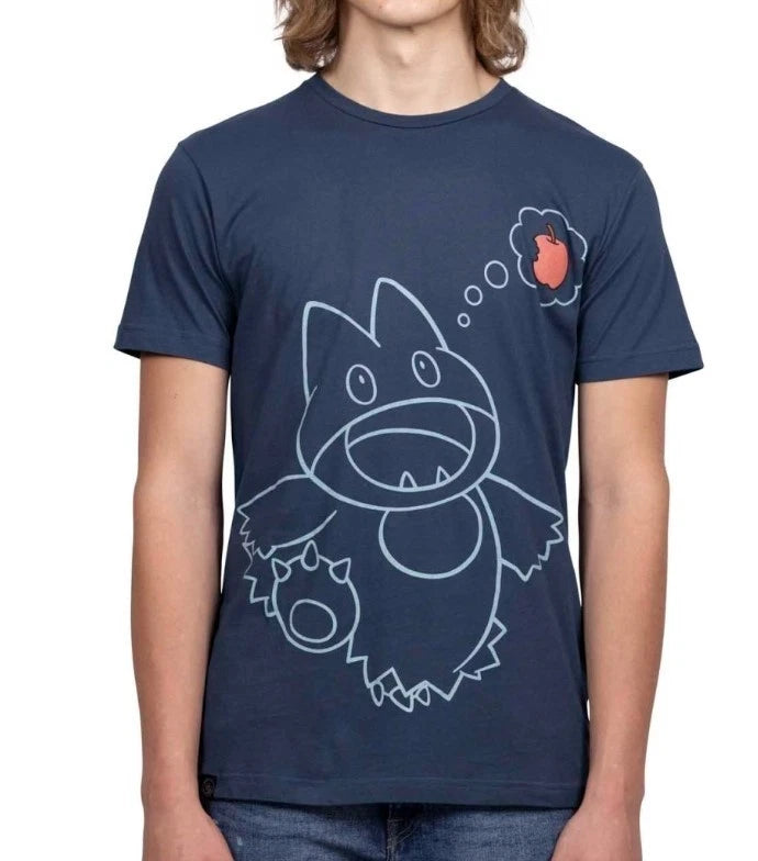 Munchlax Snack Time Navy Relaxed Fit Crew Neck T-Shirt