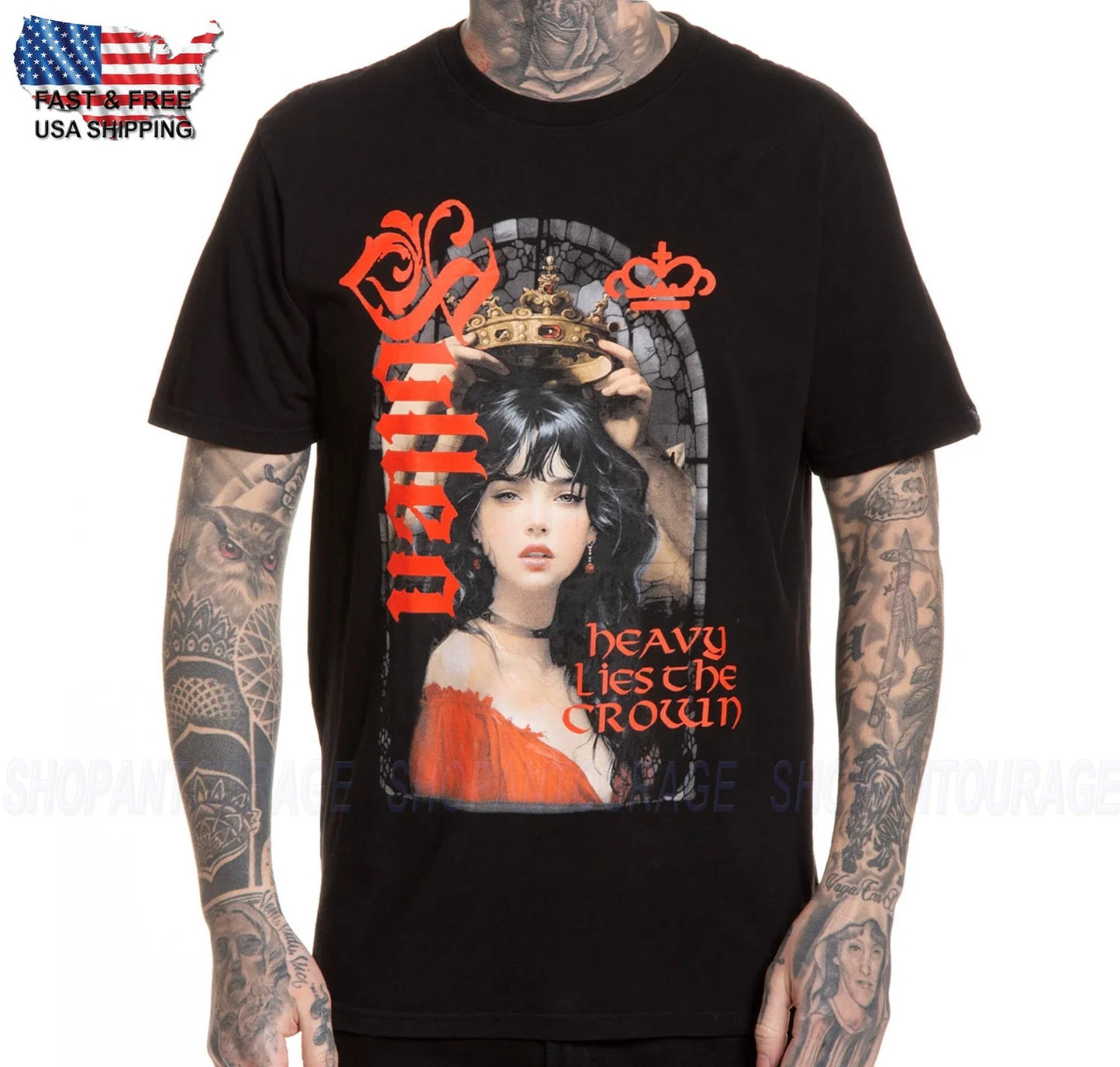 Sullen Art Collective Men's Heavy Crown Premium SCM7778 T-Shirt Short Sleeve
