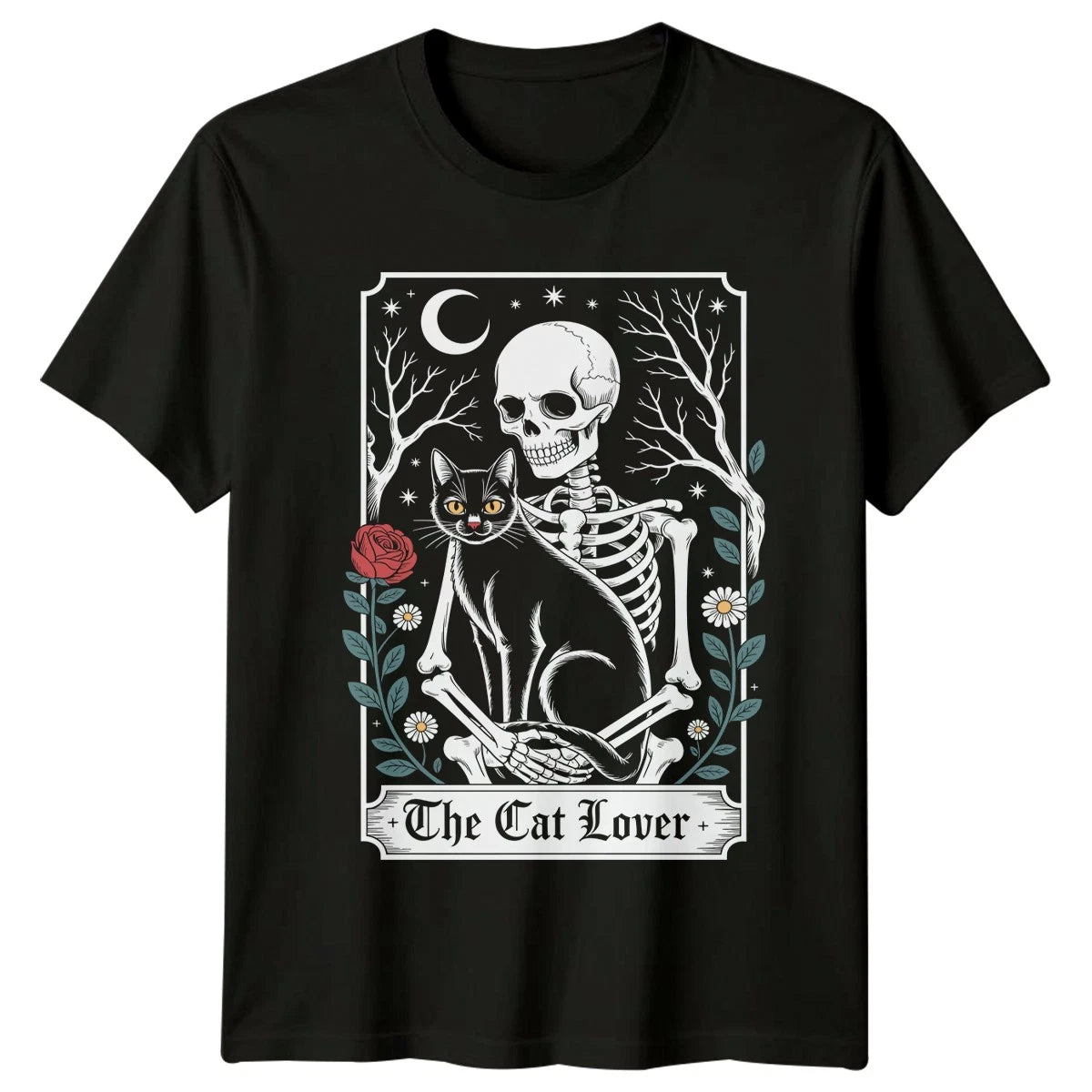 The Cat Lover T-Shirt Gothic Tarot Cat Pet Gift For Him And Her