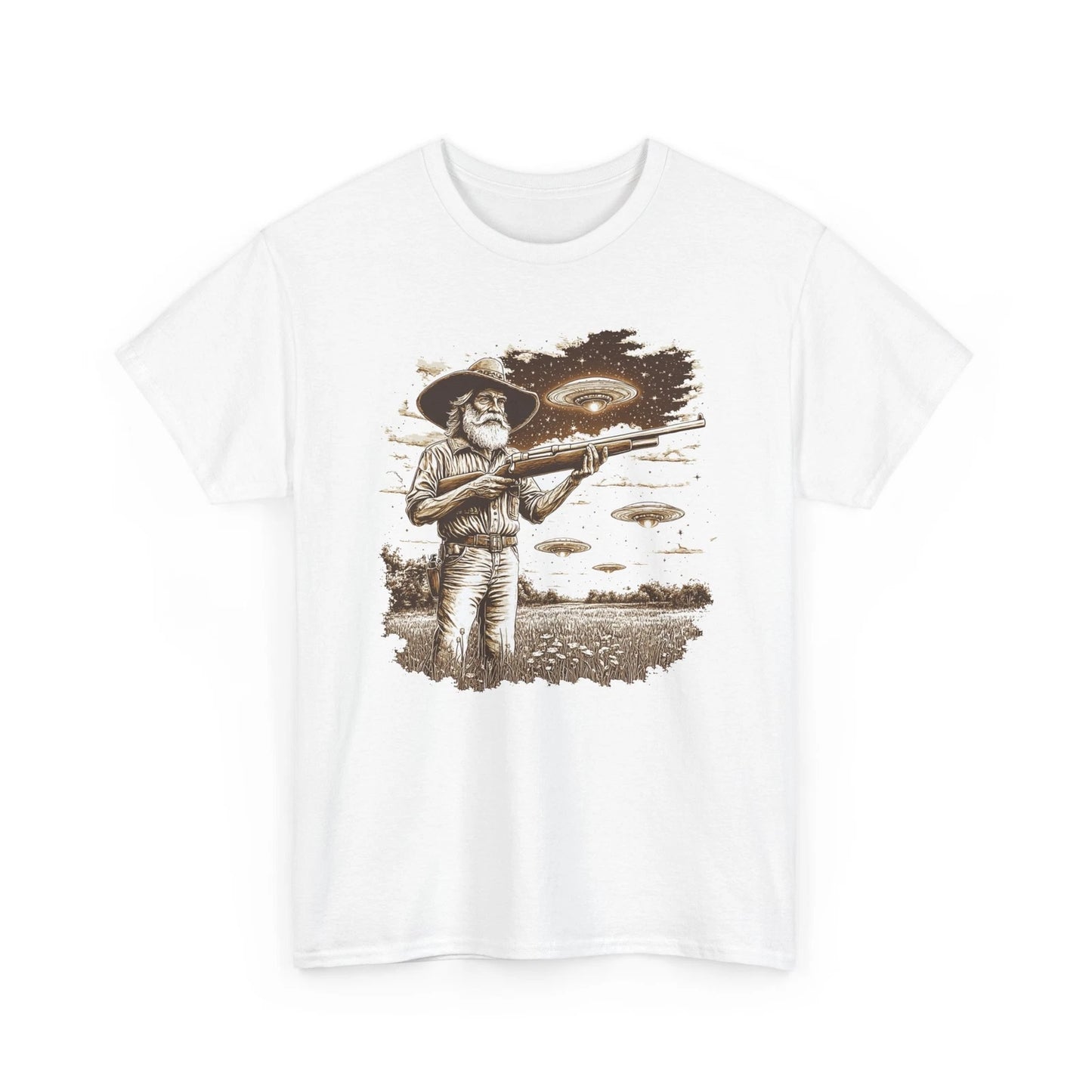 Space Alien T-Shirt | UFO Design Graphic Tee | Sci-Fi Themed Shirt