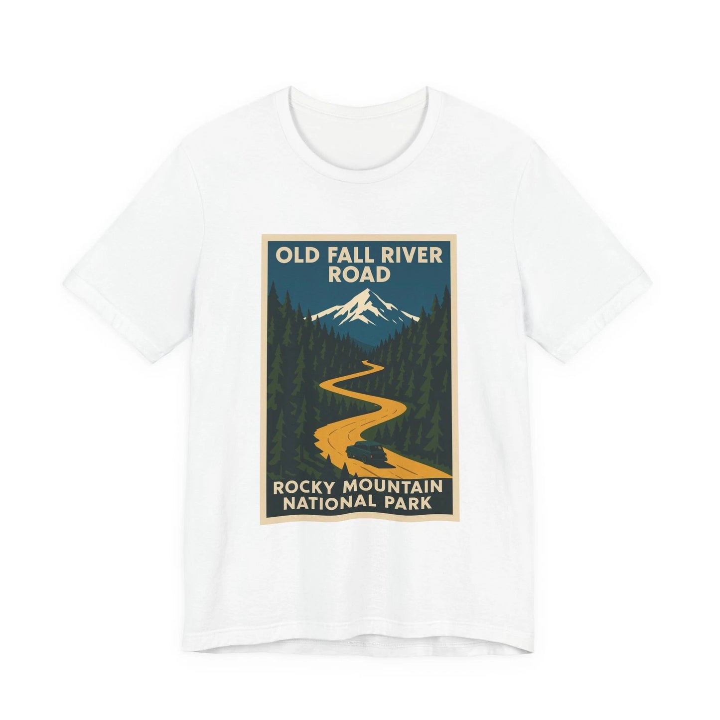Old Fall River Road Tee Rocky Mountain National Park Vintage Poster T-Shirt