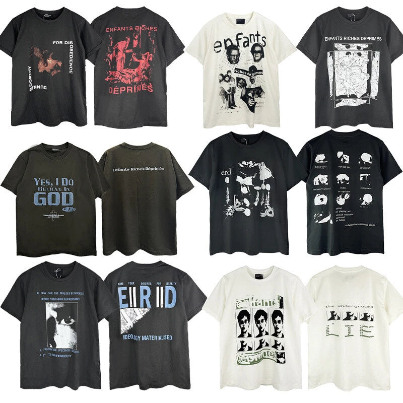Melancholy Richie Rich ERD Sketch Graffiti Loose Casual Short Sleeve T-Shirt