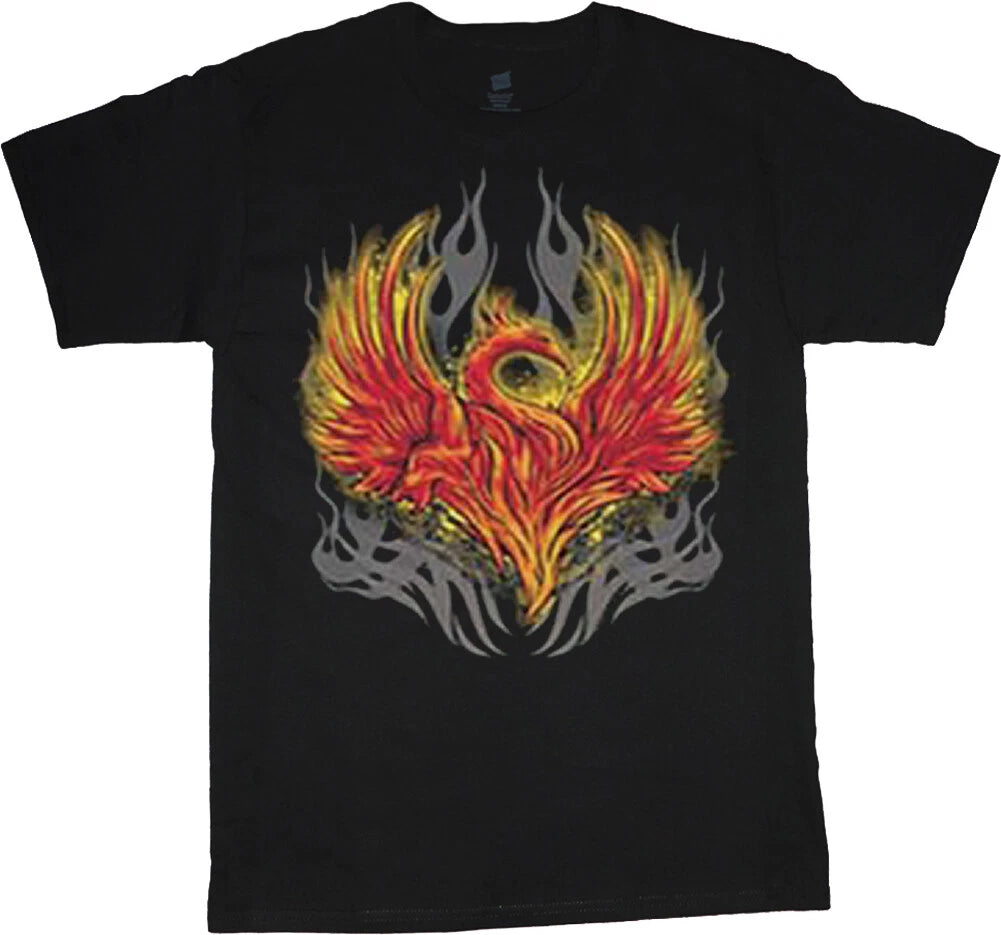 Mens Graphic Tee Rising Phoenix T-shirt Clothing Apparel