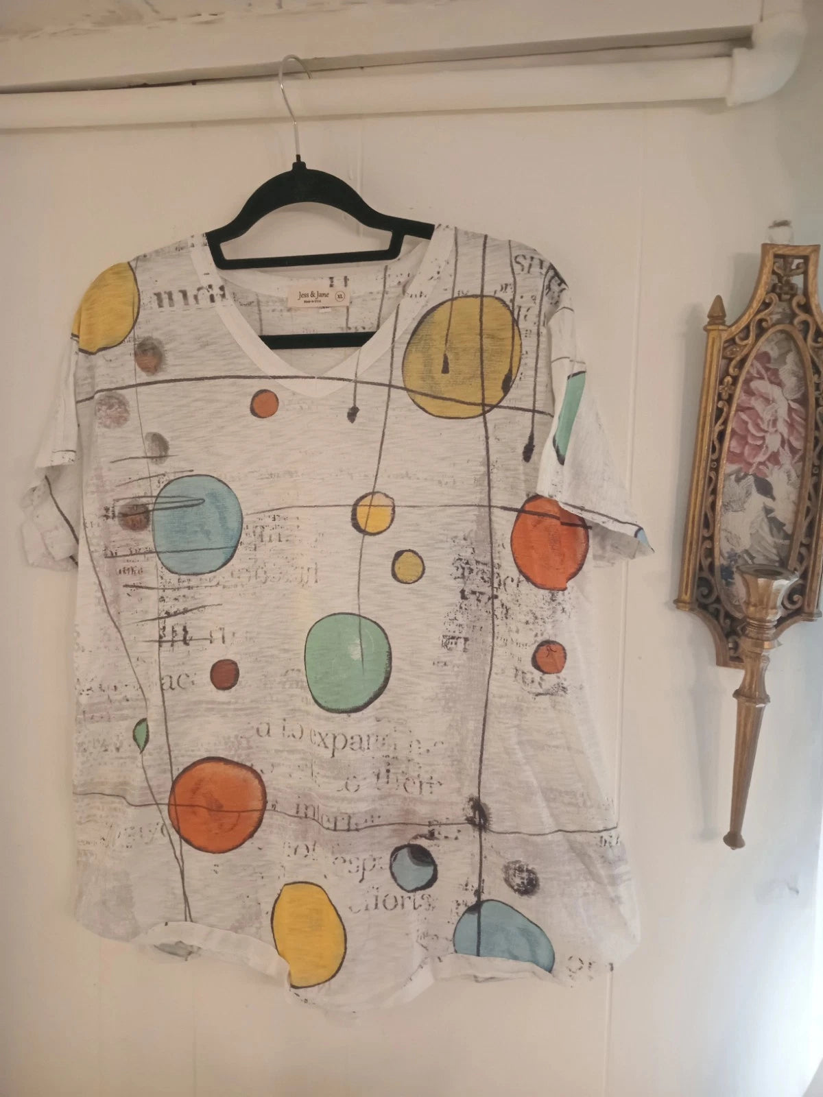 Super Unique Geometric Colorful Artistic Cool Chic Fun T-shirt XL MADE IN USA