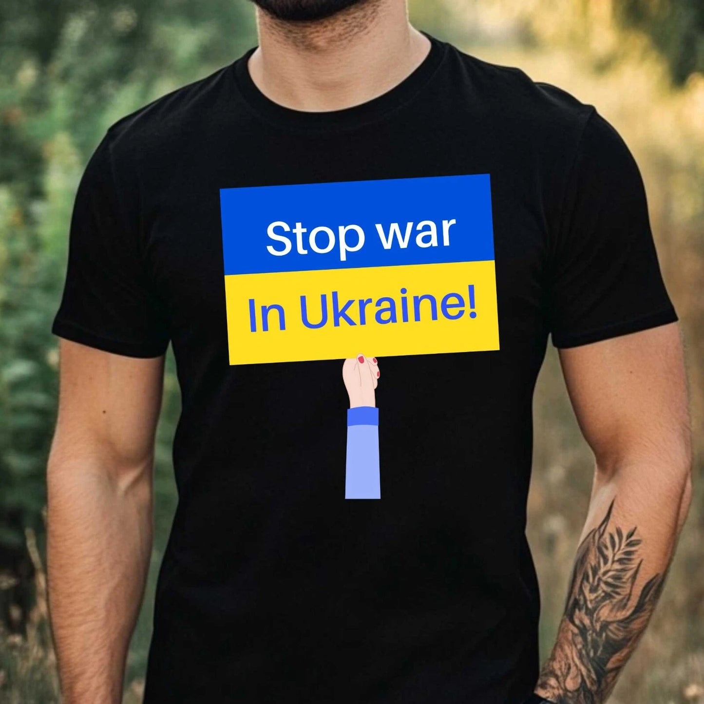 Mens Make Love Not War Motif Cotton T-Shirt Size XS to 5XL